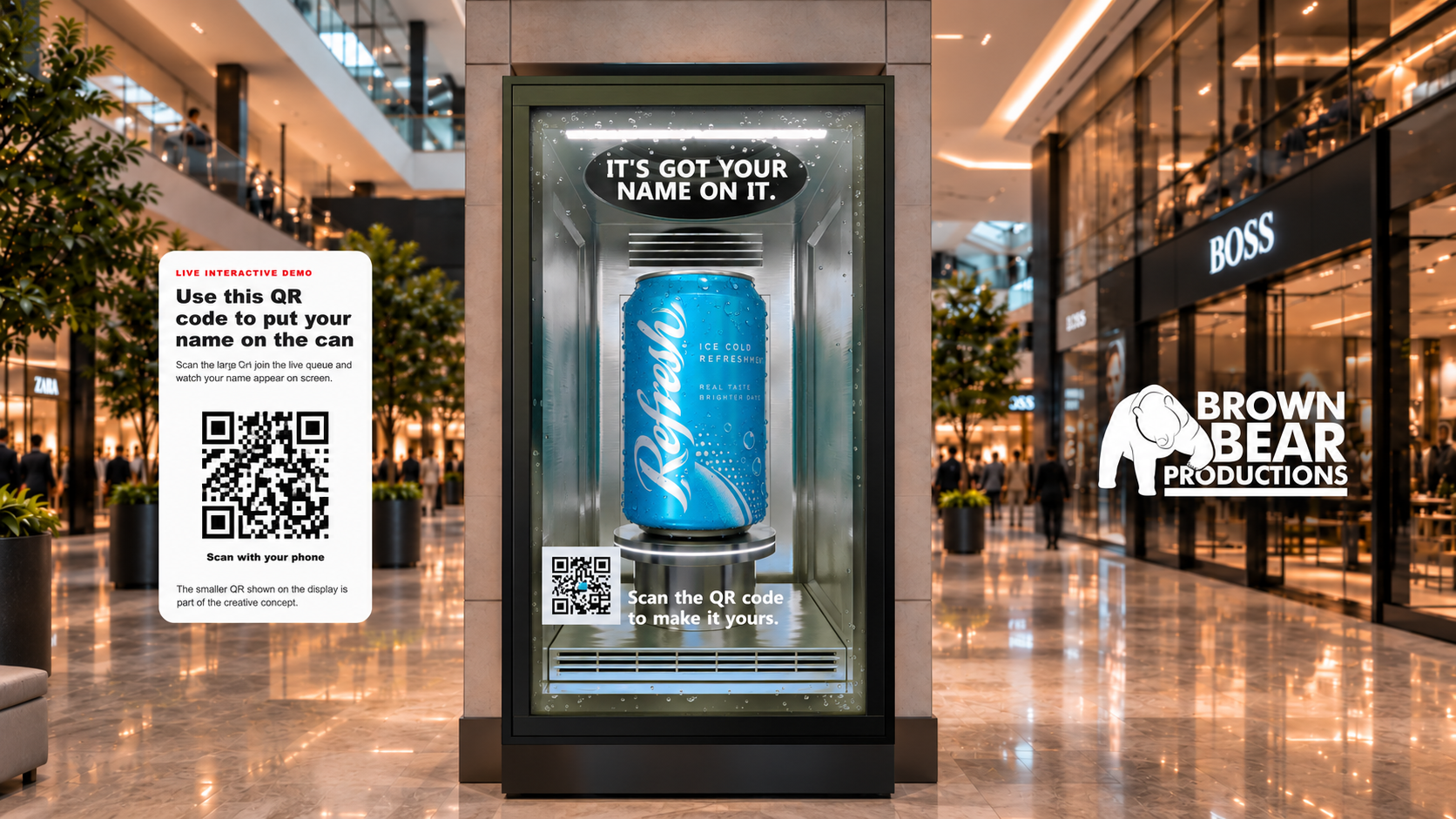 Shopping centre digital advertising display